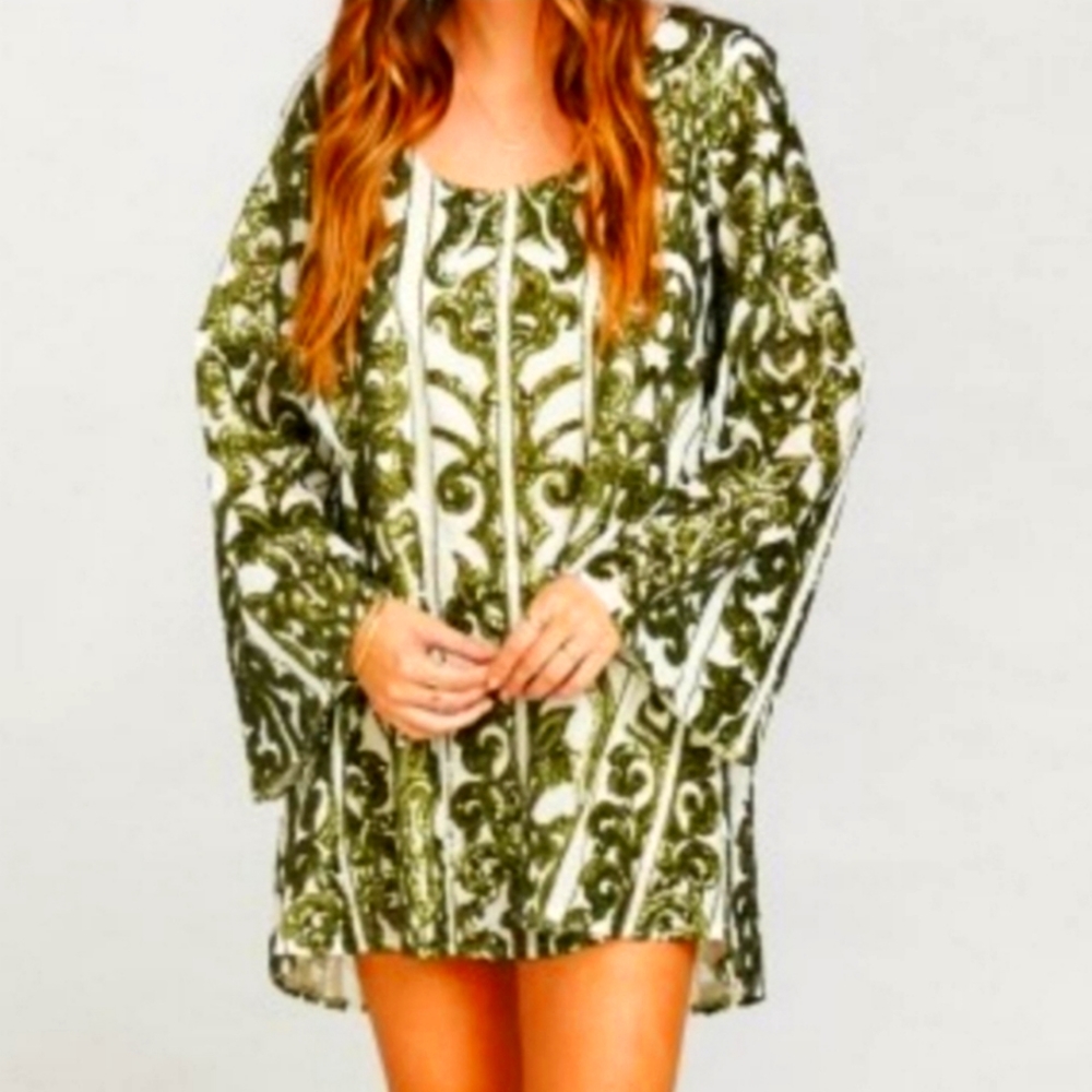Show me your Mumu Green Sequined dress